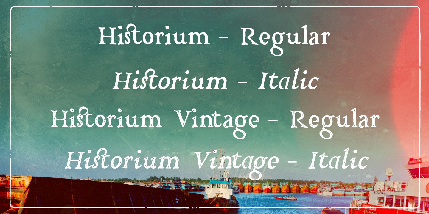 Пример шрифта Historium Vintage